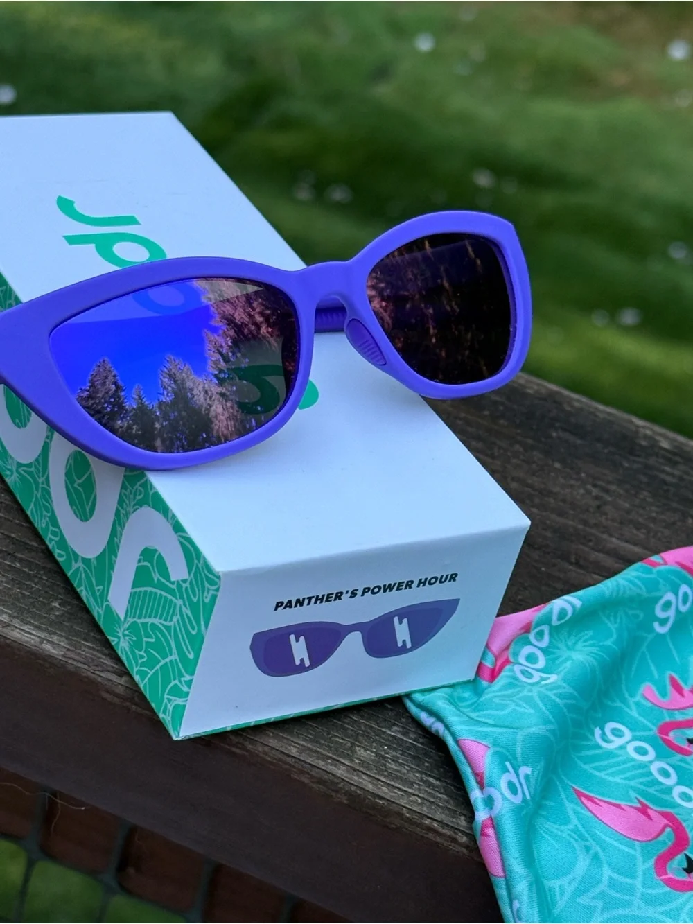 Goodr Panther Power Hour Purple Cat Eye Sunglasses